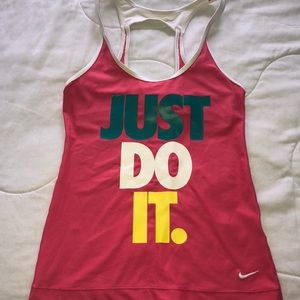Pink Nike ‘Just Do It’ tank top